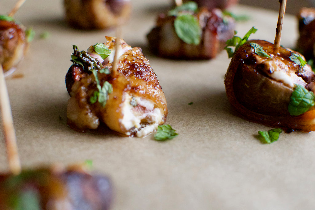 Bacon Wrapped Figs with Worcestershire Sauce