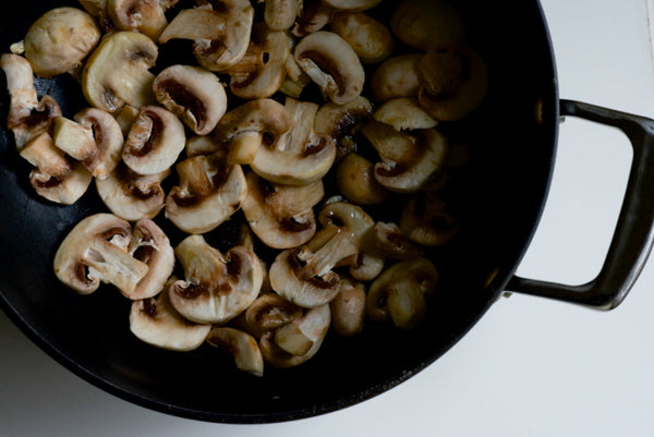 Don't crowd the mushrooms vegan Hungarian mushroom soup recipe from Portlandia Foods