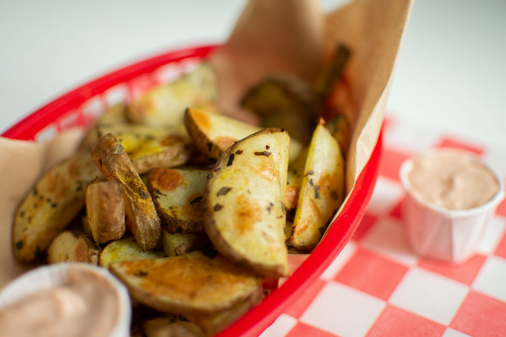 Portland Foods Recipe for Roasted Potato Wedges with Fry Sauce