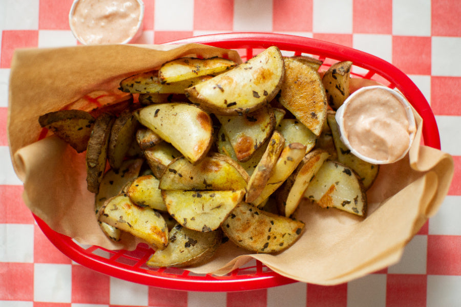 Portland Foods Recipe for Roasted Potato Wedges with Fry Sauce