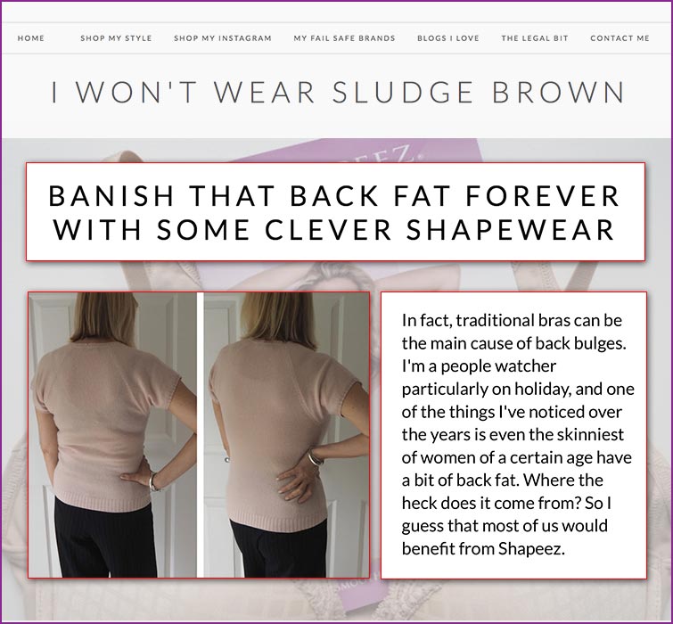 Shapeez no more back fat, muffin-top or visible bra lines with Shapeez back  smoothing bra & bodyshaper solutions prov…
