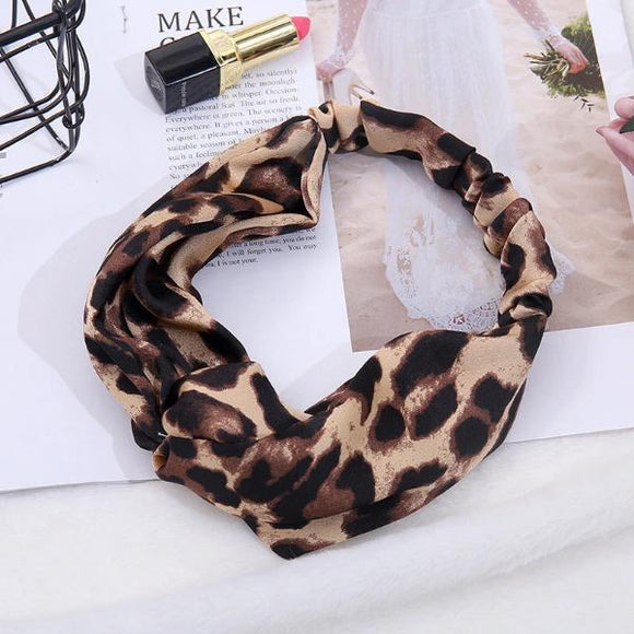 bandeau cheveux leopard