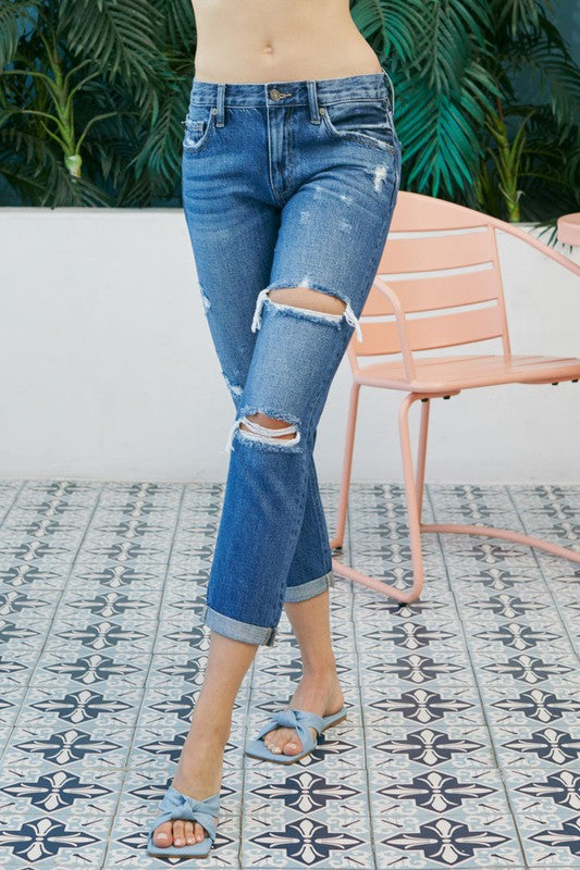 Mid Rise Boyfriend Jeans – POSH STYLE