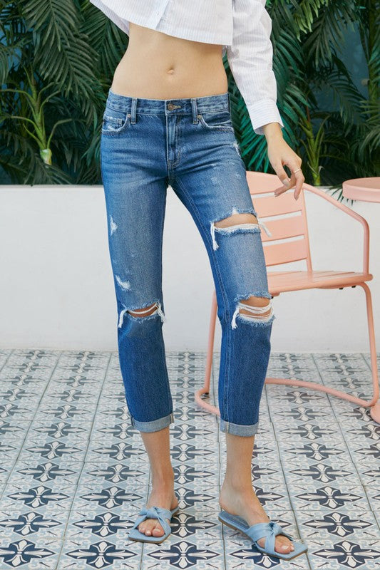 Mid Rise Boyfriend Jeans – POSH STYLE