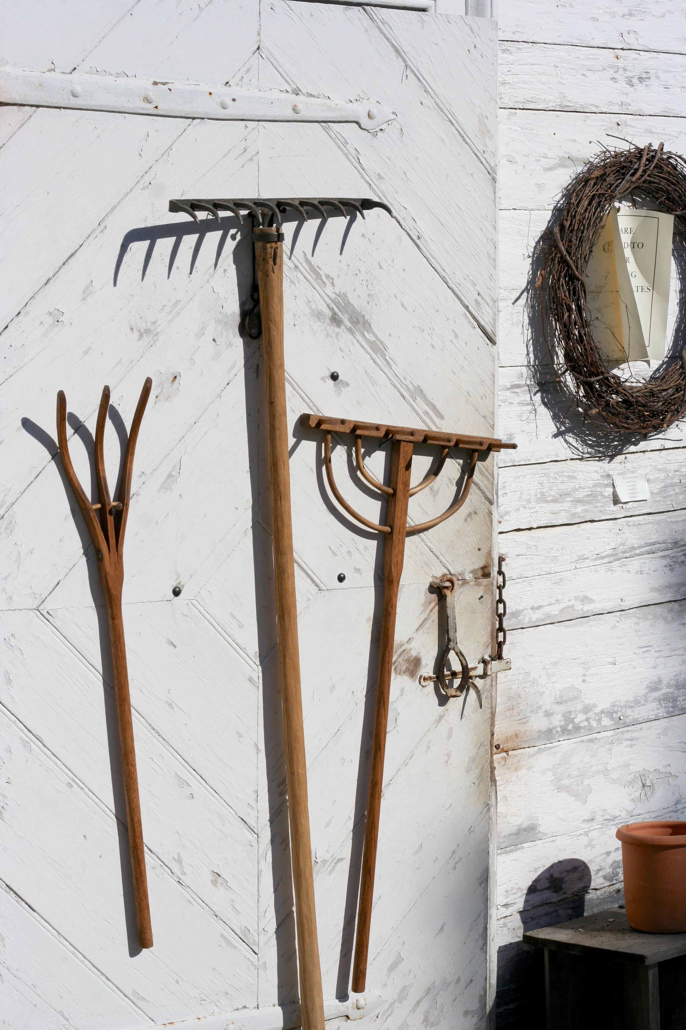 Rustic artisan tools at Colonial Williamsburg