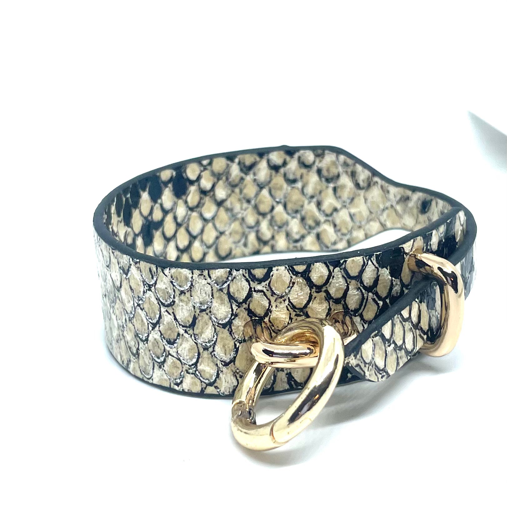 SNAKE PRINT LEATHER IMITATION BRACELET