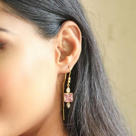 Gulabo Silver Sui Dhaga Earring