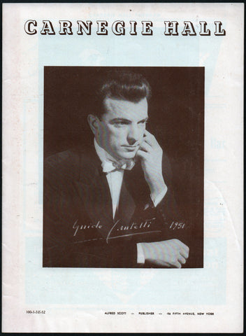 Program cover with a photo showing a printed signature