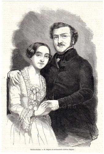 Gilbert Duprez (1806-1896) and daughter soprano Caroline Duprez (1832-1875)