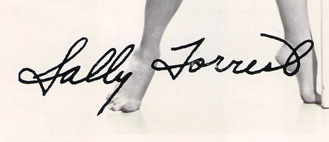 Autopen-made autograph of Sally Forrest - Detail