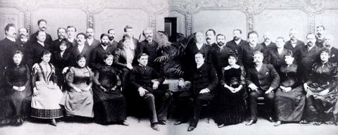 1890-91 The German company. Left and right of the table are Walter Damrosch and Anton Seidl