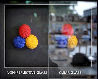 Non-reflective glass vs clear glass