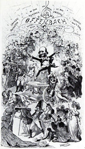 A caricature of Offenbach at the peak of his career