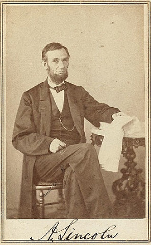 Abraham Lincoln signed carte-de-visite