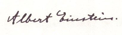 Albert Einstein Signature