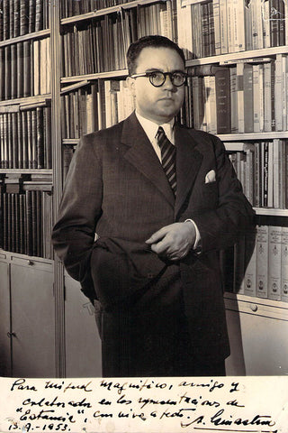 Alberto Ginastera in his Library