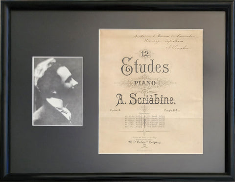 Alexander Scriabin - Signed Front Page of a Score