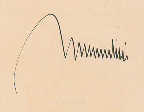 Benito Mussolini Signature