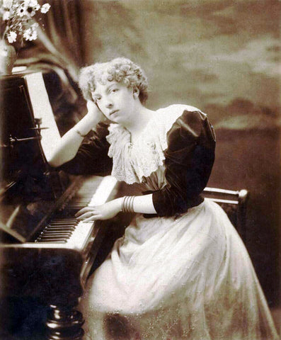 Cecile Chaminade at the piano