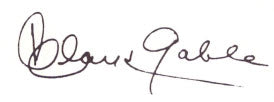 Clark Gable Signature