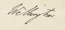 Duke of Wellington Signature