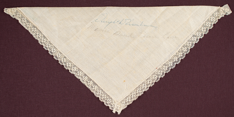 Dwight and Mamie Eisenhower signed handkerchief