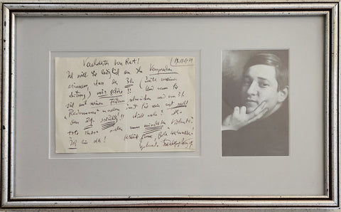 Erich Korngold - Autograph Letter Signed