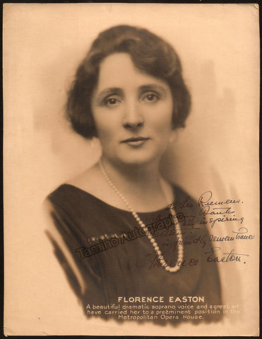 Florence Easton Autograph