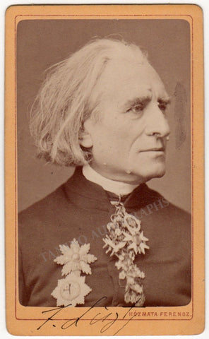 Franz Liszt signed CDV c.1865