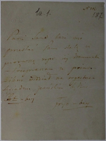 Frederick Chopin Autograph Letter signed 1840
