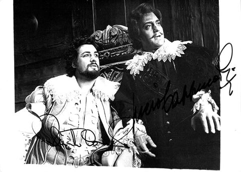 Domingo & Cappuccilli Double Signed Photograph in Rigoletto