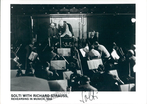 Georg Solti and Richard Strauss signed photo N4038_WM