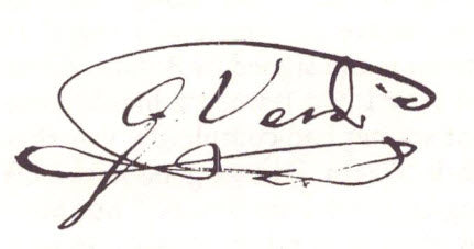 Giuseppe Verdi Signature