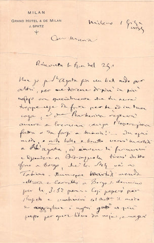 Giuseppe Verdi Autograph Letter Fragment