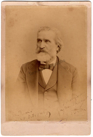 Giuseppe Verdi signed cabinet photo 1889