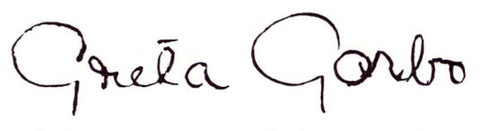 Greta Garbo Signature