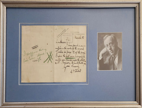 Gustav Holst - Autograph Note Signed