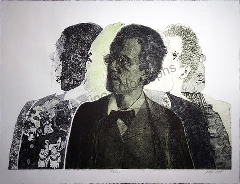 Gustav Mahler Abstract Intaglio Print