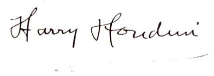 Harry Houdini Signature