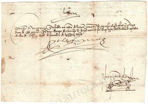 Isabella I of Castile letter signed 1483