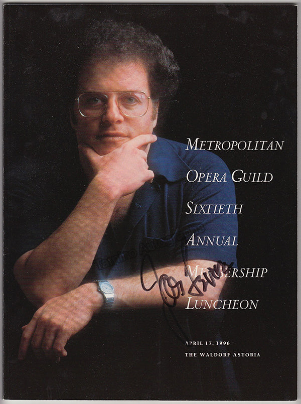 James Levine signed Met Opera Guild annual luncheon program