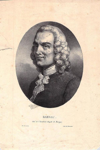 Jean-Philippe Rameau vintage print SXIX