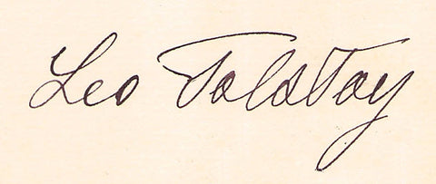 Leon Tolstoy Signature