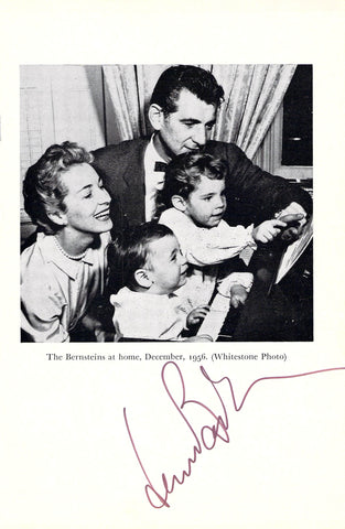 Leonard Bernstein signed program page