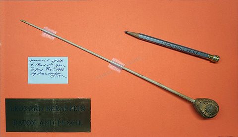 Leonard Bernstein used baton and composing pencils 