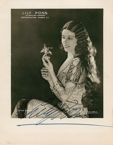 Lily Pons as Lakme Signed Photograph