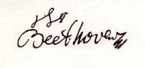 Ludwig van Beethoven Signature