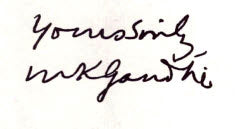 Mahatma Gandhi Signature