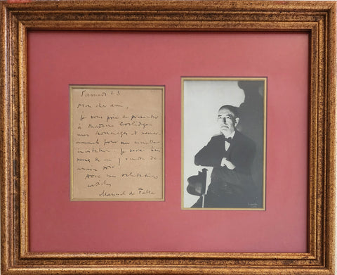 Manuel de Falla - Autograph Letter Signed