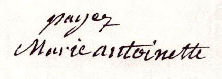 Marie Antoinette Signature